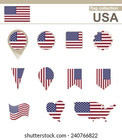 USA Flag Collection, 12 versions