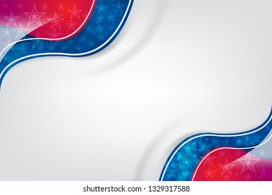 USA flag color background for independence, veterans, labor, memorial day and other events, Vector illustration Design