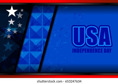 USA Flag Color Backgrounds for Independence Day and other events, vector illustration