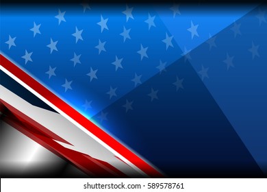 USA Flag Color Backgrounds, vector illustration