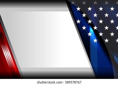 USA Flag Color Backgrounds, vector illustration