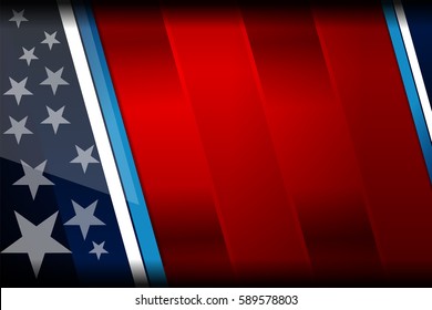 USA Flag Color Backgrounds, vector illustration