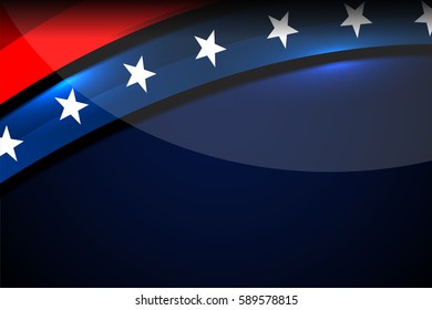 USA Flag Color Backgrounds, vector illustration