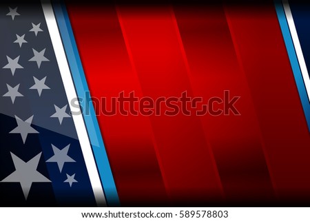 USA Flag Color Backgrounds, vector illustration