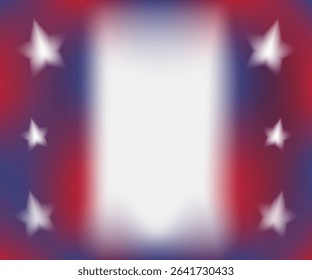 USA Flag color Gradient background. Fourth of July banner, poster with copy space. Independence Labor Patriot Day backdrop with place for text. American holidays concept