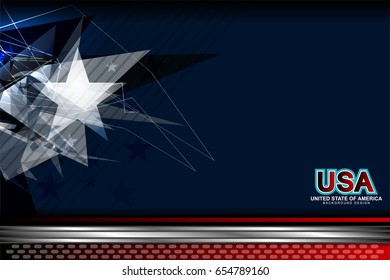 USA Flag Colors Background for American Independence Day and other events, vector illustration