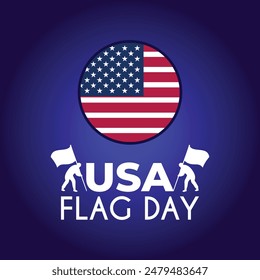 USA Flag Day Badge Design, Stamp, T-shirt, Seal, Sticker, Rubber, Tag, Banner, Poster Vector Illustration With Grunge Texture
