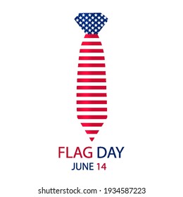 USA Flag Day Tie, vector art illustration.