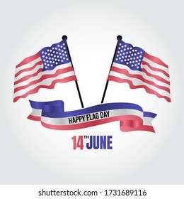 USA Flag Day Vector Illustration 