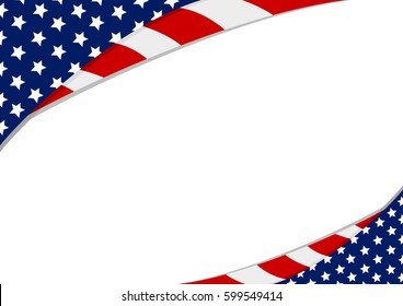 USA flag design on white background