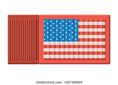 usa flag design, United states of america independence day nation and country theme Vector illustration