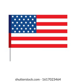 Usa flag design, United states america independence labor day nation us country and national theme Vector illustration