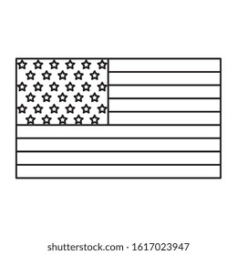 Usa flag design, United states america independence labor day nation us country and national theme Vector illustration