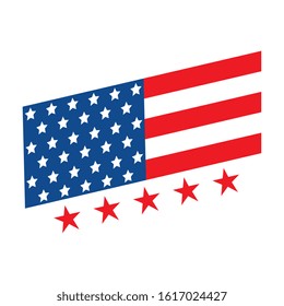 Usa flag design, United states america independence labor day nation us country and national theme Vector illustration