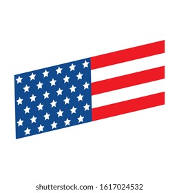 Usa flag design, United states america independence labor day nation us country and national theme Vector illustration