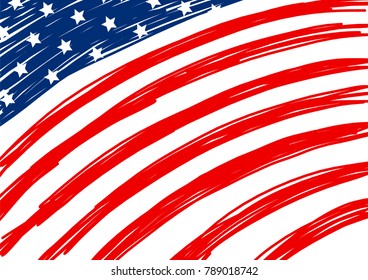 USA flag design vector illustration