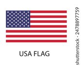USA Flag design For Vector Print
