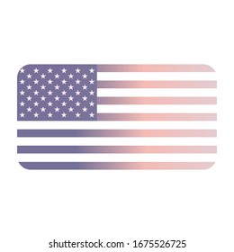 USA flag with different style icon. American symbol modern, simple, vector, icon for website design, mobile app, ui. Vector Illustration