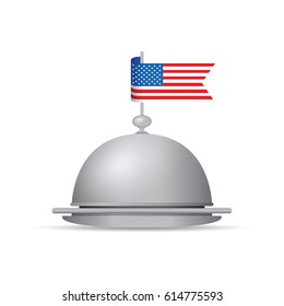 usa flag dinner platter