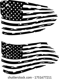 USA Flag - Distressed American Flag. 
