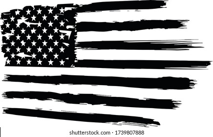 USA Flag. Distressed american flag, flag of america, patriot, military flag, transparent background