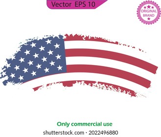 USA Flag. Distressed American flag with splash elements, patriot, military flag Distressed American flags set, eps10, transparent background, high resolution, Only commercial use