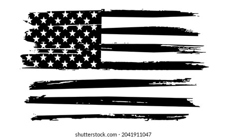 USA Flag Distressed American flag with splash elements flag of America patriot military flag