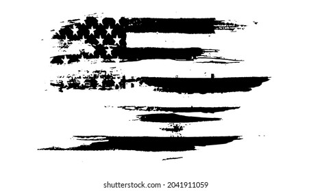 USA Flag Distressed American flag with splash elements flag of America patriot military flag