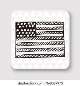 USA flag doodle
