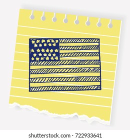 USA flag doodle