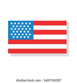 diseño de ilustración vectorial de estilo plano con marca USA
