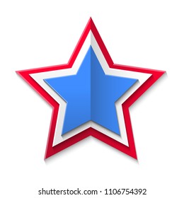 USA flag flat star wish shadows 4-th of July