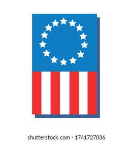 usa flag flat style vector illustration design