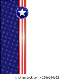 USA flag frame background with copy space for your text for flyers, covers, cards.