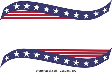 usa flag frame with copy space for your text or design