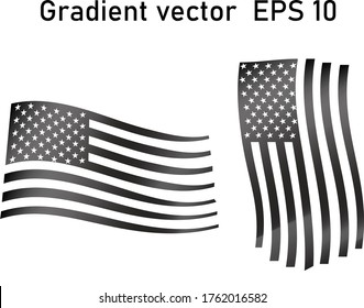 USA Flag, gradient illustration art, american flag