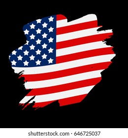 USA Flag Grunge Background. Can Be Used as Banner or Poster. Vector Illustration EPS10