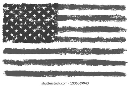 USA flag in grunge style