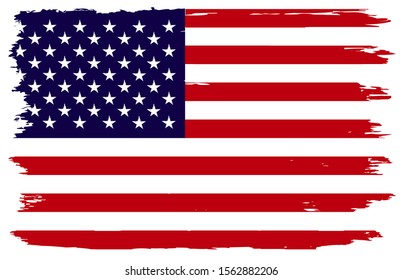 USA flag in grunge style.