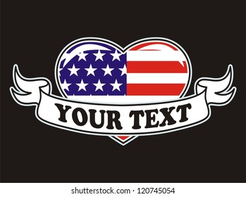 USA flag grunge white vector