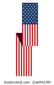 usa flag hanging emblem icon