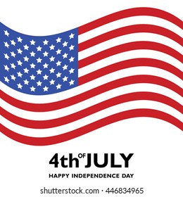 USA flag. Happy Independence Day. 4th of July