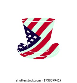 Usa flag hat graphic design template vector isolated illustration
