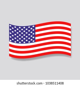 USA flag icon. American symbol.