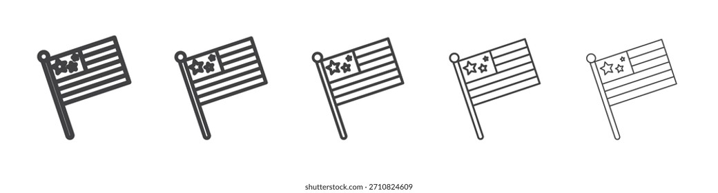 Diseño del icono de la bandera de los EE.UU., logotipo, App, UI. Ilustración vectorial, EPS