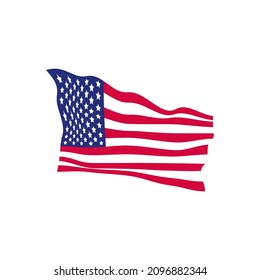 USA flag icon design template vector isolated illustration