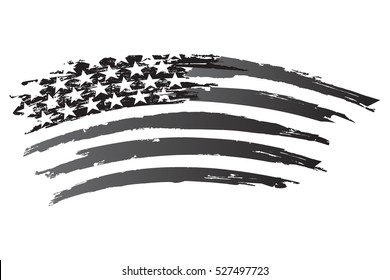 USA Flag Icon grayscale Icon