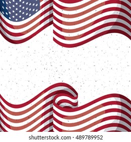 Usa flag icon. Patriotism nation and government theme. Colorful design. Vector illustration