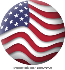 American Flag Wind Stock Vector (Royalty Free) 52882555