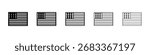 USA flag icon Vector Art Illustration